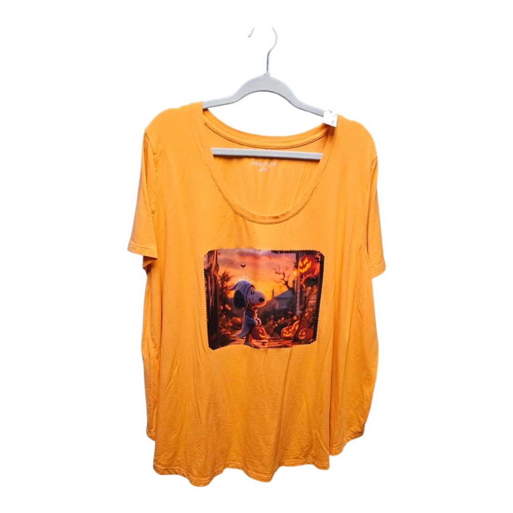 Ava & Viv Orange Graphic Short Sleeve Tee